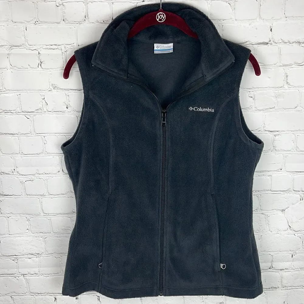Columbia Fleece Vest Gray Size Small